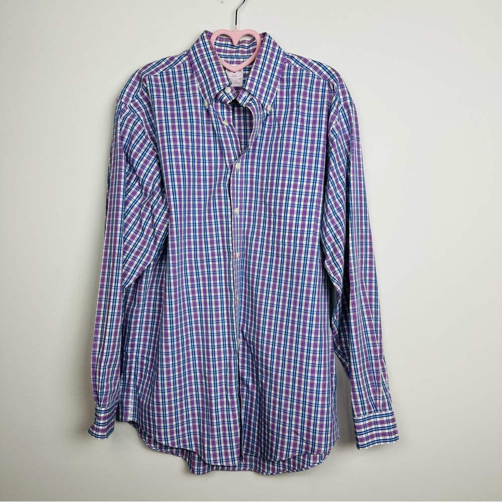 Brooks Brothers Multicolor Plaid Long sleeve Button Down Shirt Size Medium